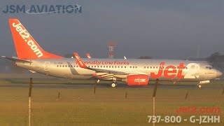 Jet2 737800 Sunrise Takeoff to Malaga  Glasgow Planespotting  JSM Aviation [upl. by Aillicirp]