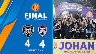 Sorotan Perlawanan Pahang Rangers 4 3  4 1 Johor Darul Tazim  Final  Futsal Piala Malaysia [upl. by Frymire]