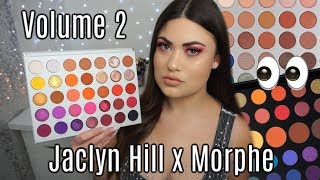 JACLYN HILL x Morphe Palette VOLUME 2 💜Swatches Comparisons amp Review [upl. by Parhe]