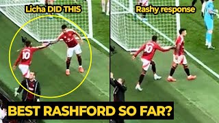 Lisandro Martinez motivated Rashford before he create assists for Garnacho goal against Brentford [upl. by Aloin]