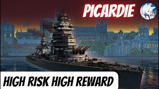 Picardie high risk high reward high skill cap in World of Warships Wows Blitz [upl. by Krisha519]