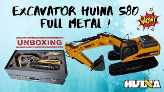 Huina 580 Full Metal Excavator UNBOXING [upl. by Ron]