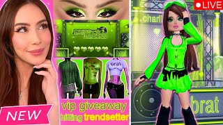 BRAT x DRESS TO IMPRESS IS HERE ALL NEW ITEMS  VIP GIVEAWAY HITTING TRENDSETTER TODAY [upl. by Bentley]