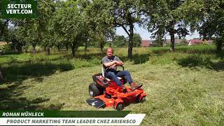 ARIENSCO  TONDEUSE AUTOPORTEE ZEROTURN ARIENS EDGE présentée par ROMAN MÜHLECK CPI  24072024 [upl. by Rubio]