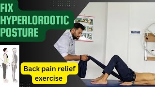 Back pain relief exercise Fix Hyperlordotic posture [upl. by Bello605]