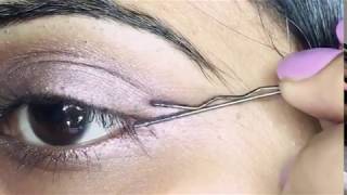 Bobby pin eyeliner hack [upl. by Ezaria11]