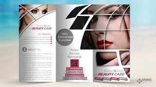 Creative Tri Fold Brochure Design in Photoshop Tutorial cc [upl. by Ahsym]