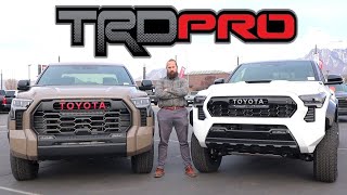 Which TRD PRO Is Best 2025 Toyota Tundra TRD PRO vs Tacoma TRD PRO [upl. by Feune]