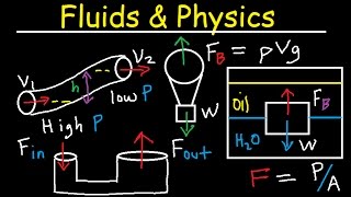 Fluid Pressure Density Archimede amp Pascals Principle Buoyant Force Bernoullis Equation Physics [upl. by Geaghan]