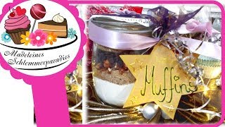 DIY Last Minute Geschenkidee I MuffinBackmischung aus dem Glas für I die leckersten Schoko Muffins [upl. by Atihcnoc772]