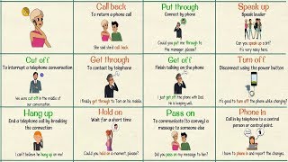 Telephone Phrasal Verbs 12 Important Phrasal Verbs for Telephone Conversations [upl. by Gem]