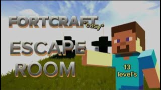 ⛏FORTCRAFT ESCAPE ROOM TutorialGuideWalkthroughall levels solutiongameplay [upl. by Aryajay]