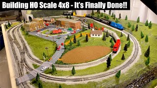 Building a 4x8 HO Train Layout Part 4  Its Finally Complete [upl. by Martsen968]