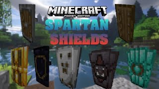 SPARTAN SHIELDS MOD MINECRAFT PE BEDROCK 117 118 [upl. by Yhtimit]