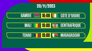 CALENDRIER DE LA DEUXIEME JOURNEE DES ELIMINATOIRE DE LA COUPE DU MONDE 2026 ZONE AFRIQUE [upl. by Lemon650]