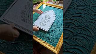 Mughal motifs Lippan Art in textured frame😍 trending shorts diyprojects diwali craft diy art [upl. by Rawdon]