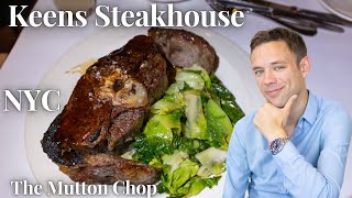 Eating the Legendary Mutton Chop from Keens Steakhouse NYC An Iconic Dish [upl. by Nnahtur177]