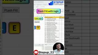 Day 31 Flash Fill shortcuts exceltech excel [upl. by Shotton]