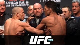 UFC 158 StPierre vs Diaz Weighin Highlight [upl. by Atiuqrahs756]