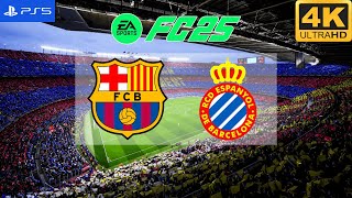 FC 25  Barcelona vs Espanyol  Lamine Yamal Raphinha Lewandowski  La Liga 2425  PS5 4K60 [upl. by Hteazile475]