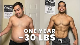 My 1 Year Natural Body Transformation  Build Muscle  Burn Fat [upl. by Ameluz252]