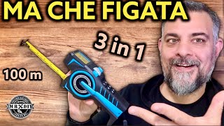 100 M Figata per la lavorazione del legno ecc Utensile 3 in 1 Metro laser Acegmet dtx10 Fai da te [upl. by Kelli]