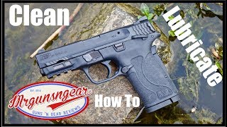 How To Disassemble Clean amp Lubricate A Smith amp Wesson MampP380 Shield EZ Handgun 4k [upl. by Ahsinnor]