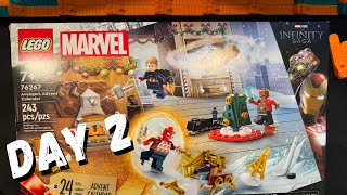 LEGO Marvel Avengers Advent Calendar 2023 Day Two 76267 Build and Review Super Mini Build [upl. by Ivett]