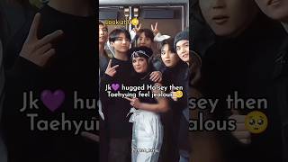 Jk💜 hugged Halsey then Taehyung feel jealous 🥺shorts btsshorts btsarmy bts ytshorts trending [upl. by Bamford492]