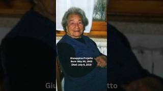 Giuseppina Projetto Lived To Be 116 Years Old🕊️giuseppina history fy shorts records italian [upl. by Nosreve]