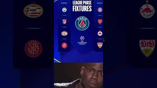 PSG ucl fixtures football soccer [upl. by Eisele]