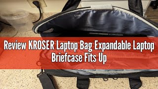 Review KROSER Laptop Bag Expandable Laptop Briefcase Fits Up to 173 Inch Laptop WaterRepellent Sho [upl. by Kingdon]