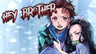 nightcore  Hey brother 《 lyrics 》 [upl. by Eldwon]