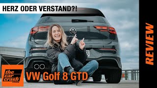 VW Golf 8 GTD im Test 2021 Herz oder Verstand ♥️🧐 Fahrbericht  Review  Reichweite  Preis [upl. by Delacourt]