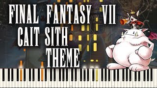 Final Fantasy VII  Cait Sith Theme Piano Synthesia [upl. by Noremmac]