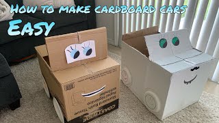 How To Make A Cardboard Car for Kids  Its JampC Family [upl. by Araiet]