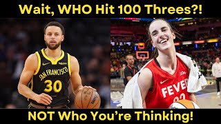 The Fastest 100 Threes in NBA History – And Its Not Who You Think nba wnba caitlinclark [upl. by Race]