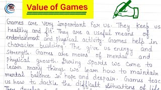 Essay on Value of Games in English  SG Education Channel [upl. by Jeb]