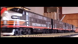 MTH One Gauge ABBBBA F7 G Scale SP Black Widow [upl. by Lemraj]