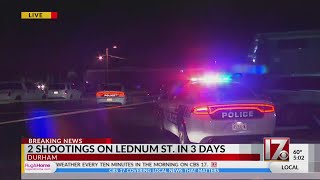 2 shootings on Lednum Street in Durham in 3 days [upl. by Glenine]