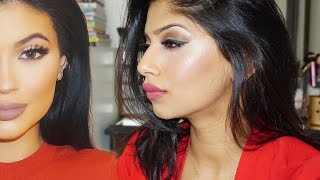 Kylie Jenner Inspired Makeup  Sparking Smokey Eyes  Arshias Makeup [upl. by Ashlan337]