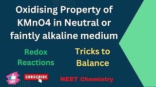 Oxidising prop of KMnO4 in Neutral or faintly alkaline medium  Redox reactions  Class 12  CBSE [upl. by Kahn]