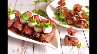 RICETTE CON LA BRESAOLA  ANTIPASTI FREDDI FACILI E VELOCI [upl. by Nosnar]