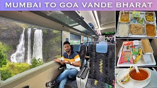 Mumbai  Goa Vande bharat Express full Journey in Amazing Monsoon [upl. by Ydne673]