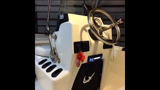 Mako Pro 17 Skiff  SS Steering wheel install [upl. by Liryc]