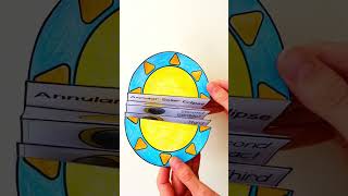 Annular solar eclipse foldable science craft activity [upl. by Accber]