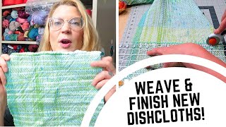 Weaving Dishcloths on a Rigid Heddle LoomBeginning Weaving ProjectWeaving CottonDish Towels [upl. by Nednal]