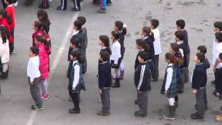 İstiklâl Marşı okulda Turkish national anthem at the school Turquia Turkey Turkiye [upl. by Arnst217]