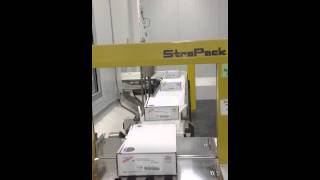 StraPack RQ8A Fully Automatic in Meat Packing Plant [upl. by Urion]