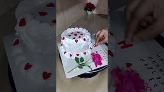 Cake decoration with calendar and flowers [upl. by Verner]